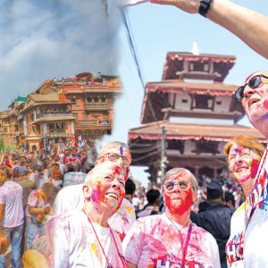 विदेशी पर्यटकको सहभागितासहित उपत्यकामा उल्लासमय फागु पर्व