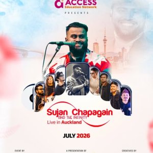 ‘सुजन चापागाईं लाइभ इन अकल्याण्ड’को अर्ली बर्ड टिकट शुक्रबार साँझदेखि खुल्ने