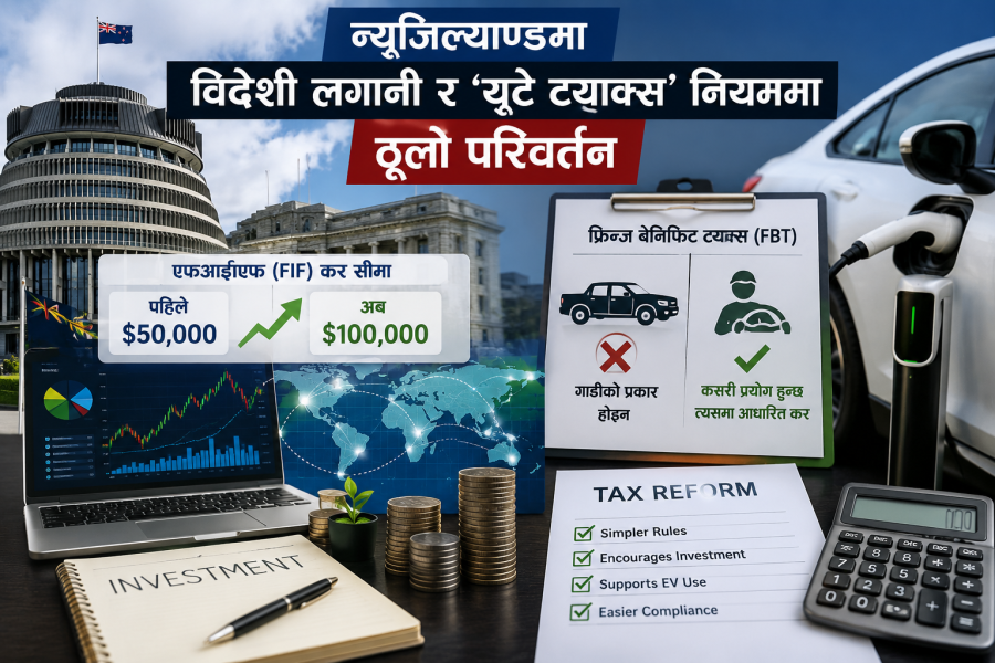 न्युजिल्याण्डमा विदेशी लगानी र ‘युटे ट्याक्स’ नियममा ठूलो परिवर्तन