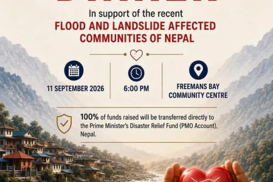 नेपालका बाढीपहिरो पीडितका लागि अकल्याण्डमा फन्डरेजिङ डिनर हुने